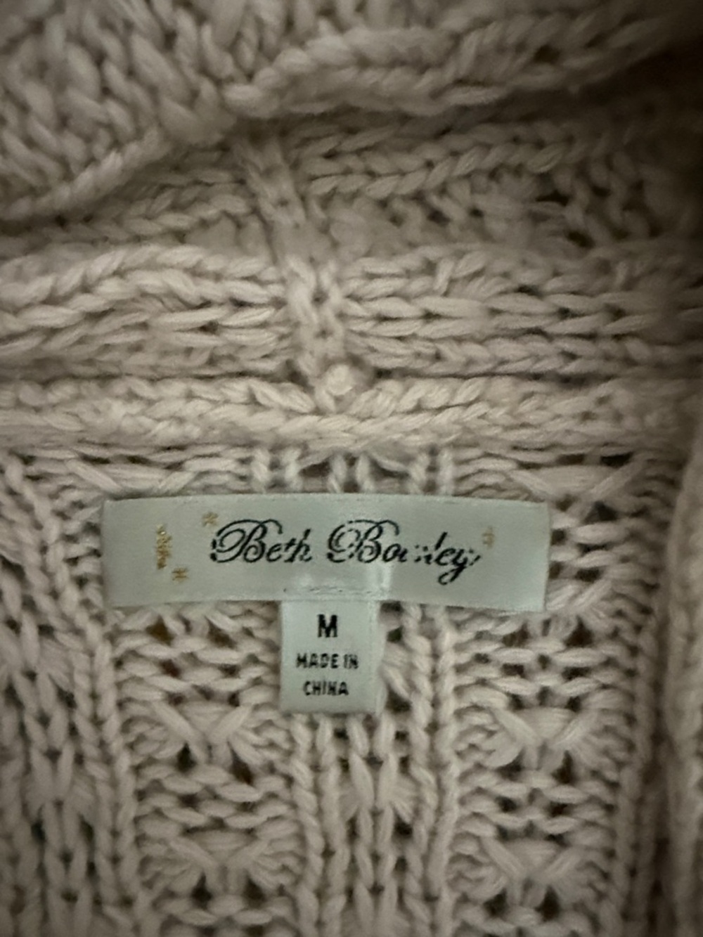 Beth Bowley Cream Cable Knit Open Cardigan with Tie Belt - Picture 2 of 6